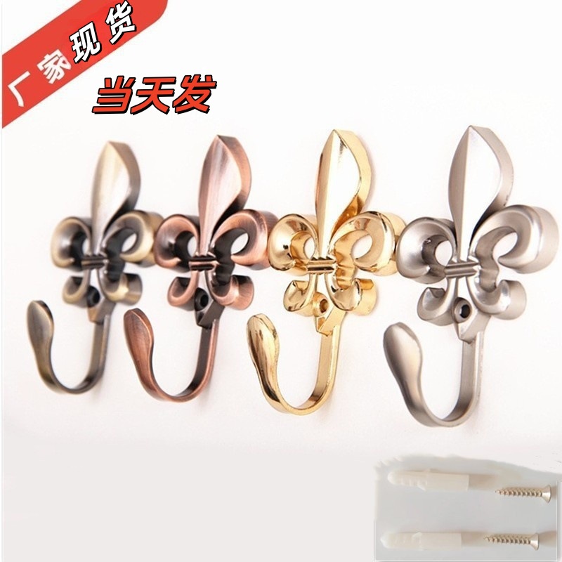 Manufacturer's European-style large plum blossom curtain small hooks, wall hooks, curtain hooks, alloy hooks, European-style curtain hooks full figure