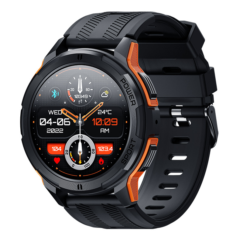 The new C25 communication smartwatch features a 1.43-inch AMOLED screen with a 466*466 display. It is a heart rate, blood pressure and multi-sports watch details Picture