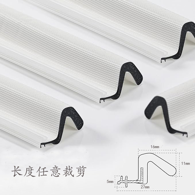 Cross-border exclusive slot type wooden door sealing strips, V-shaped polyurethane door gap rubber strips, windproof, soundproof and anti-collision gap strips full figure