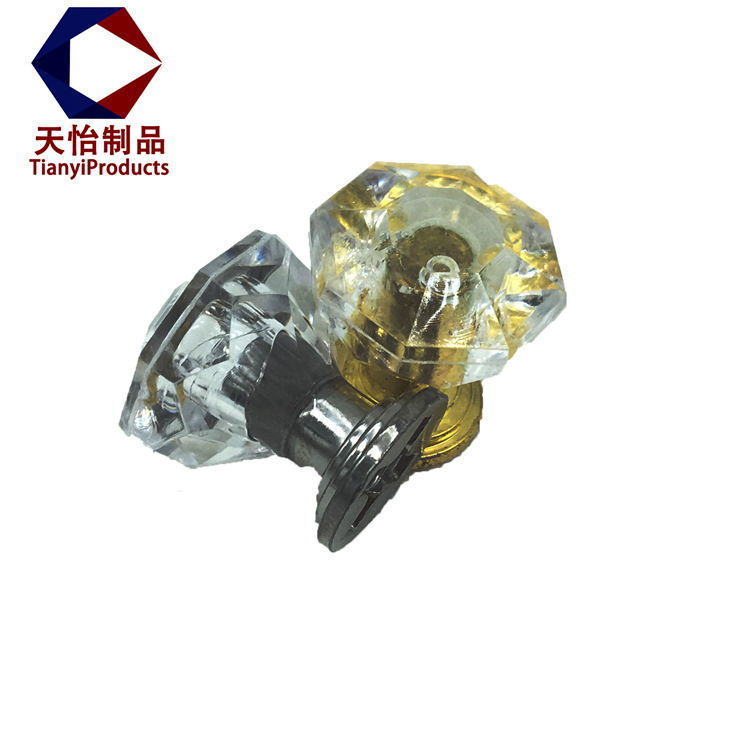 Transparent acrylic plastic single-hole crystal handle, acrylic handle, drawer, cabinet, storage box handle Item Picture