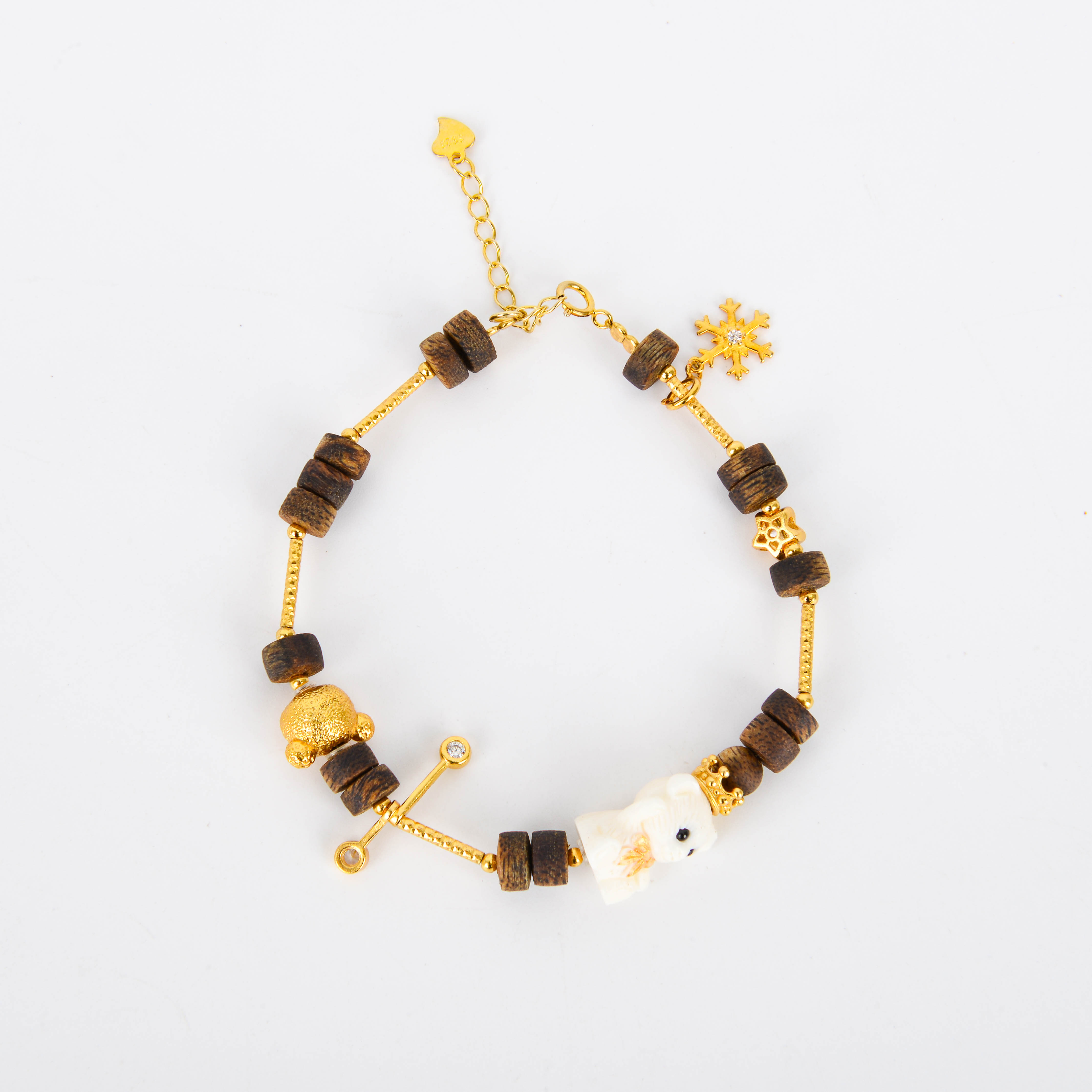 秋冬复手串串珠手链女美拉德咖色时尚百搭小众设计手链