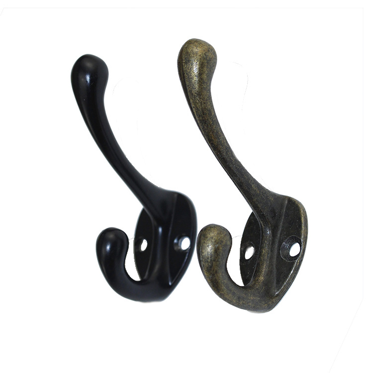 New coat hooks, alloy retro hooks, cabinet and bathroom coat hooks, wall hooks, old-fashioned single hooks for export, 55*43 Item Picture