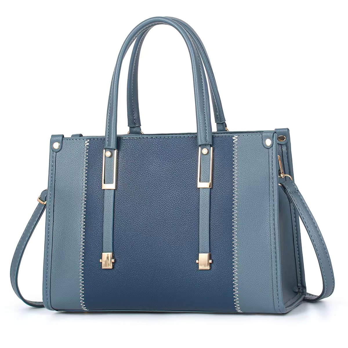 The 2024 new high-end women's handbag for foreign trade is a versatile, color-blocking, large-capacity, fashionable single-shoulder crossbody bag Specification drawing