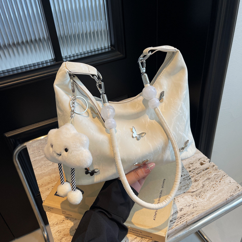 Butterfly Soft surface large capacity crossbody bag for women 2024, multi-functional high-end commuter Cloud underarm bag details Picture
