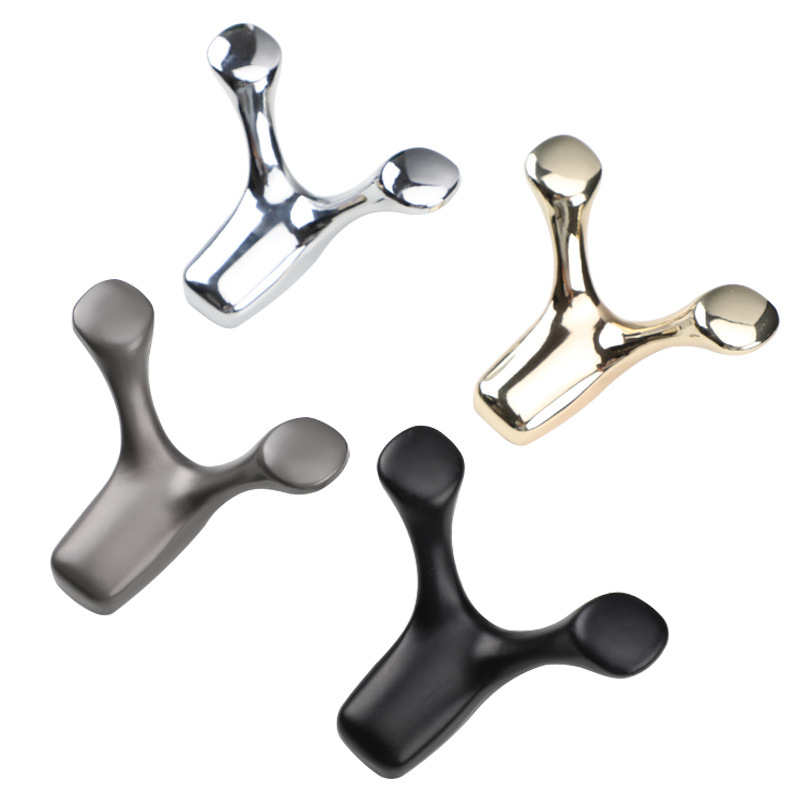 Single-hook furniture for kitchen and bathroom walls, small golden and black hooks for clothes and hats, modern and simple kitchen and wardrobe hooks Item Picture