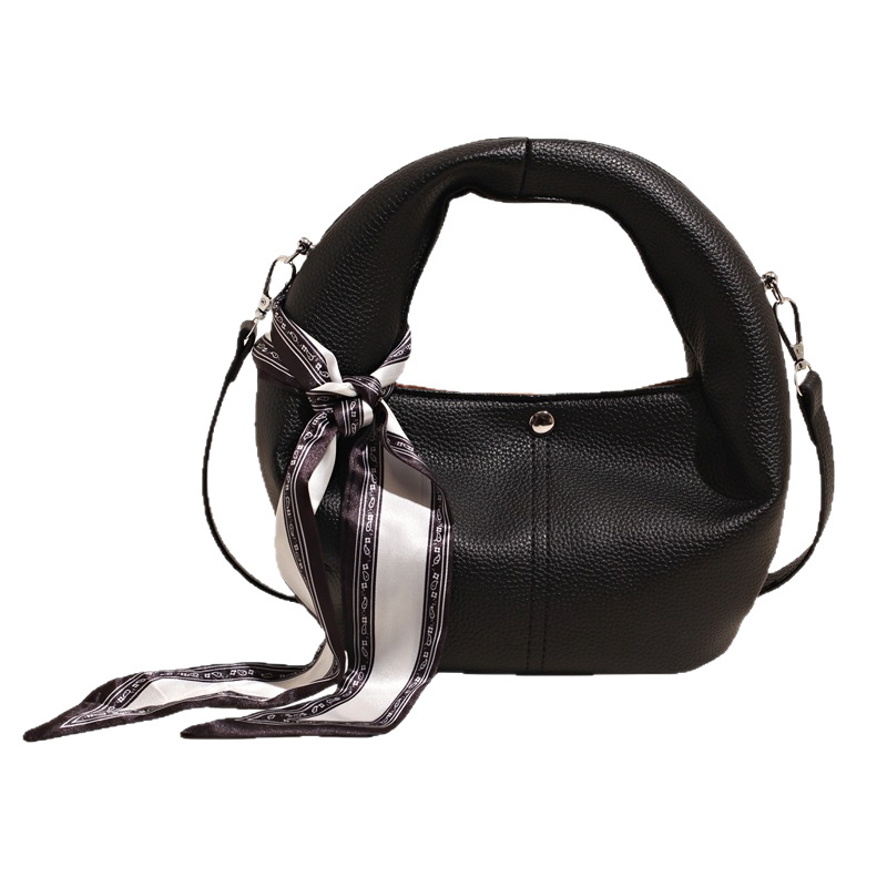 Cross-border high-end lychee pattern handbag for women, 2025 new commuter fashion single-shoulder bag, solid color versatile crossbody bag Item Picture