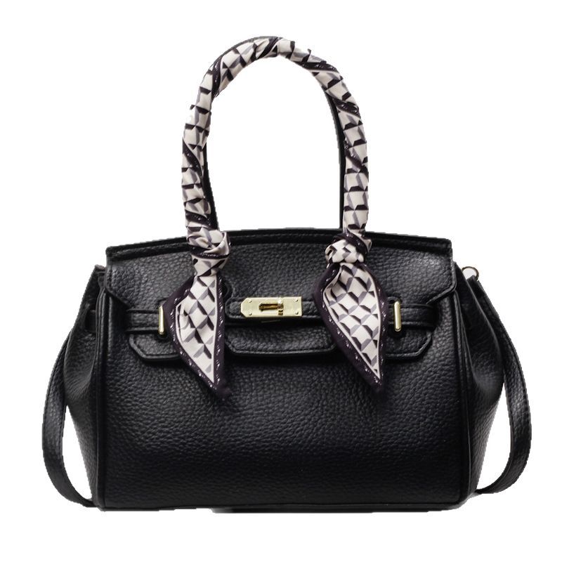Cross-border 2025 New high-end commuter Kelly bag, women's fashionable silk scarf, popular and versatile single-shoulder crossbody bag Item Picture