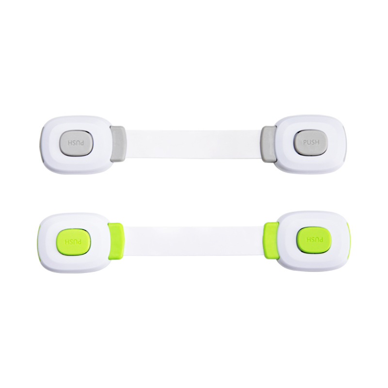 Lock buckle, white door bolt, fixed door locking tool, simple plastic door buckle, adhesive type, no need for drilling, snap and latch Item Picture