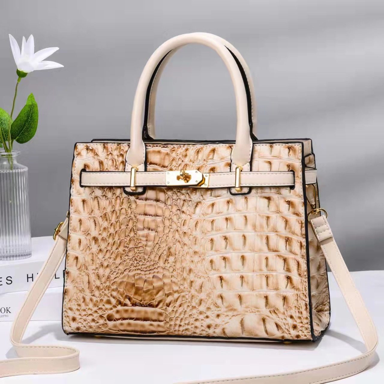 Genuine crocodile-patterned platinum women's bag 2024 new style European and American bag, fashionable and high-quality single-shoulder crossbody handbag wholesale Application Scenario