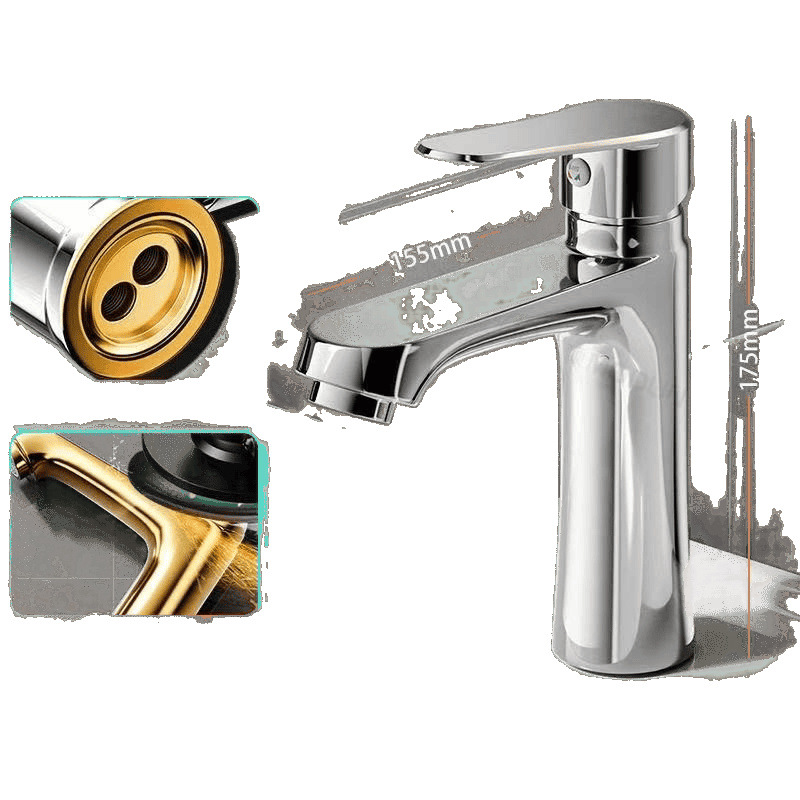 All-copper bathroom hot and cold water faucets, washbasins, washbasins, single-cooling household washbasins, washbasins, direct sales and wholesale Item Picture