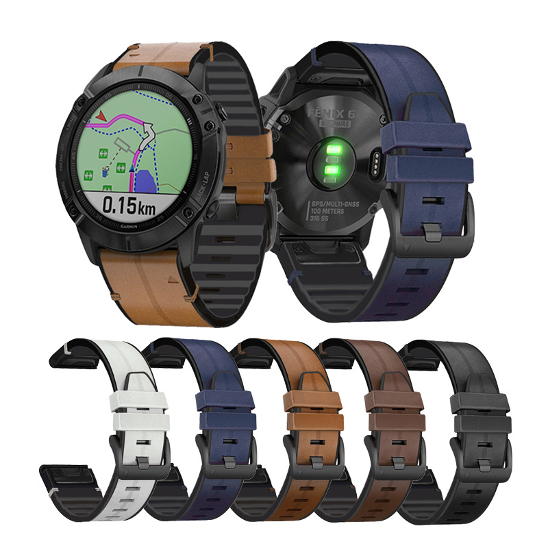 Factory direct supply for Garmin Fenix6 strap 22mm and Garmin 5X silicone leather strap 26mm in stock full figure