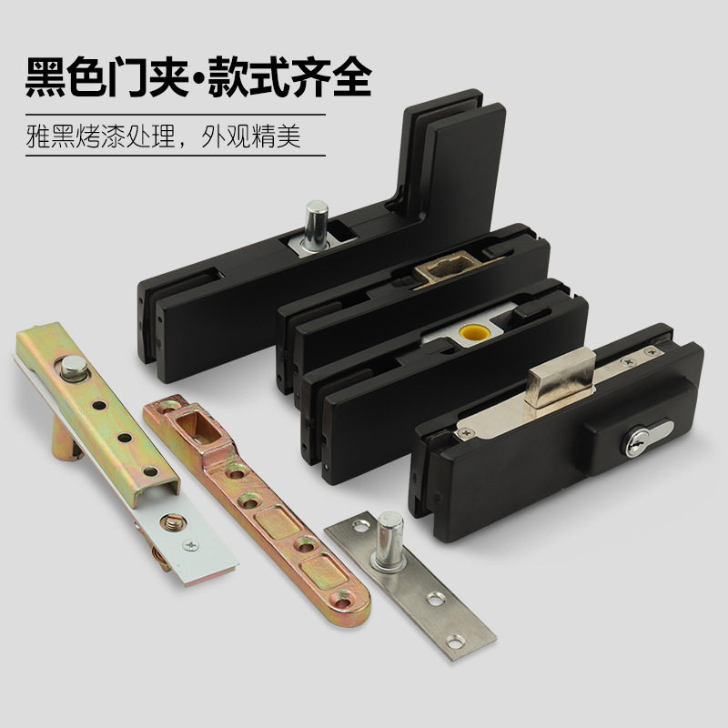 Glass door upper and lower door accessories, spring door clamps, sliding door fixed straight clamps, framed and unframed glass curved clamps Application Scenario