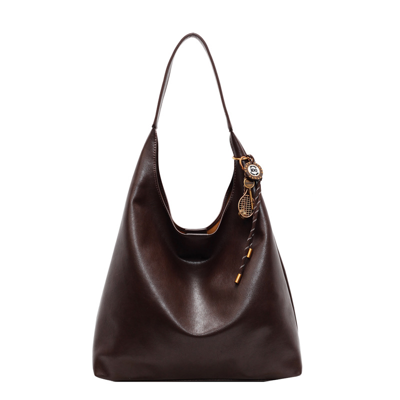 Retro work commuting bag for women, large-capacity 2024 new winter versatile casual single-shoulder shopping bag tote bag Item Picture