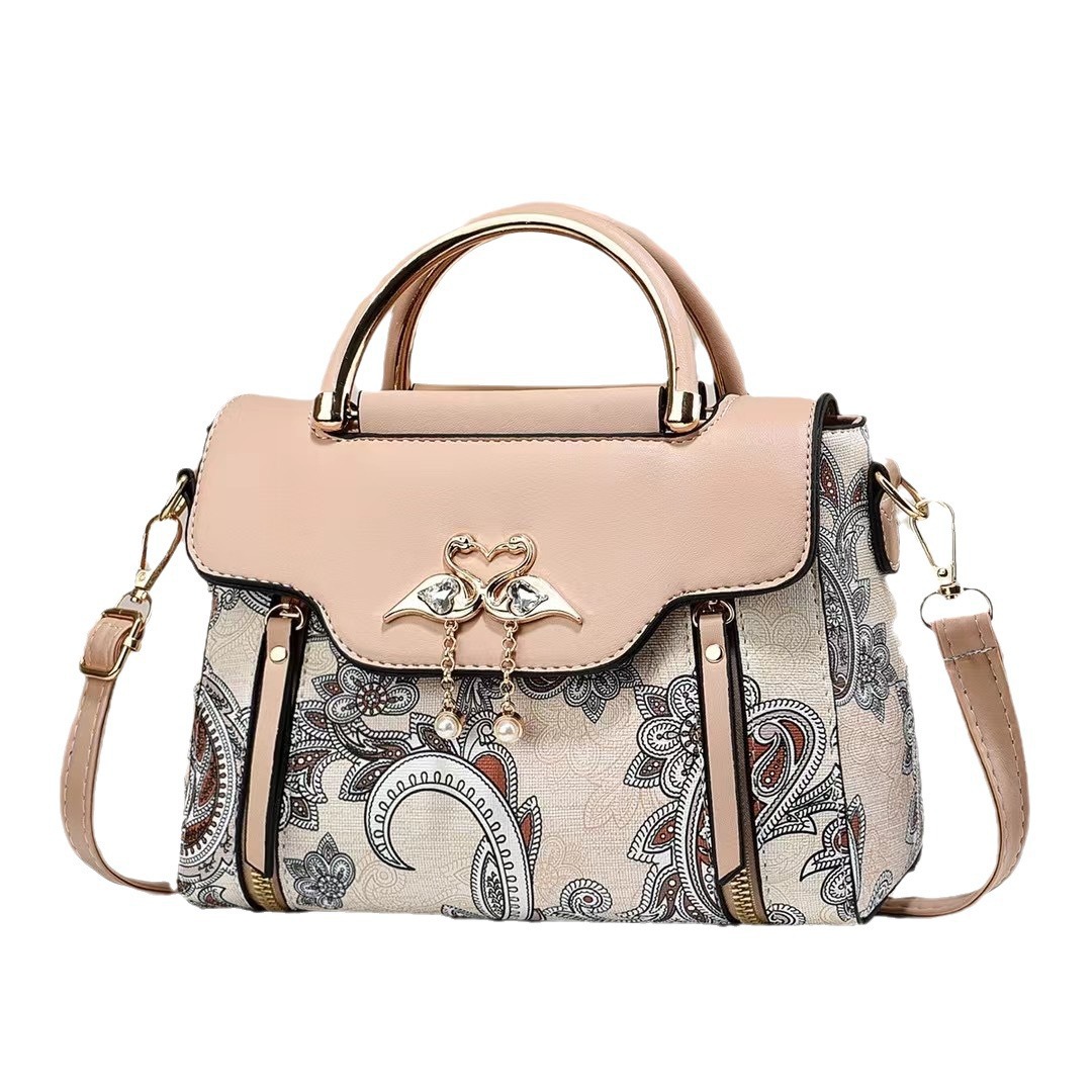 The new printed Chinese-style women's bag is a fashionable and high-quality handbag that can be matched with all kinds of light luxury single-shoulder crossbody bags. It is a best-selling cross-border bag Item Picture