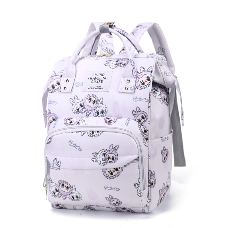 The new mom bag is a multi-functional, large-capacity, waterproof, portable, lightweight and fashionable backpack for mothers Specification drawing