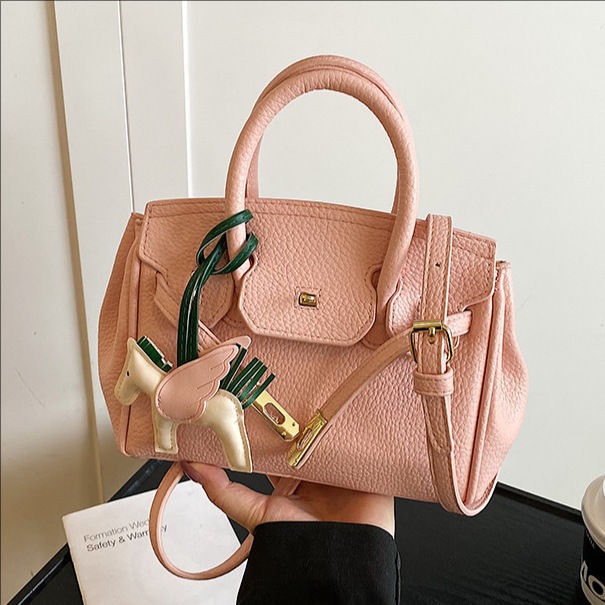 Cross-border high-end lychee pattern handbag for women, 2025 new style, versatile, fashionable and casual single-shoulder crossbody bag full figure