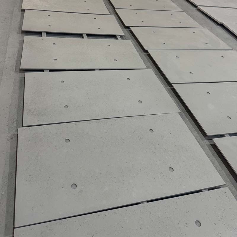 The manufacturer's water-clear concrete board, wormhole decorative hole cement board, hand-cast prefabricated board, water-clear board, wood grain Item Picture