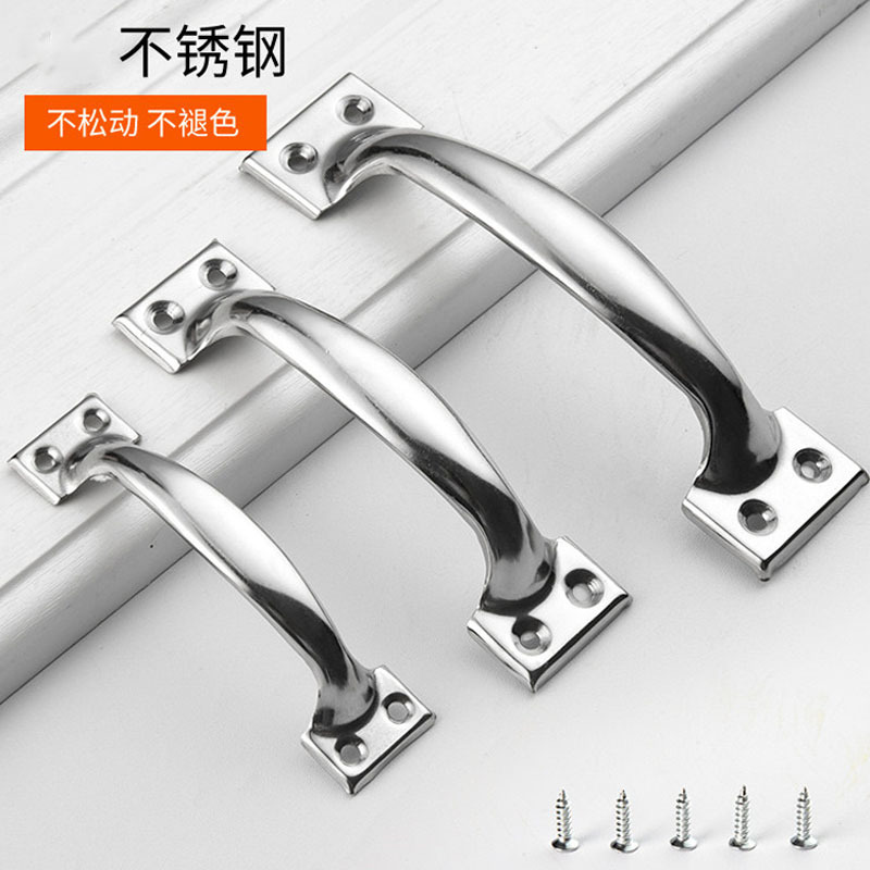 Stainless steel handle, thickened cabinet door, old-fashioned handle, light luxury wardrobe, wooden door, window handle, floral bow-shaped handle full figure