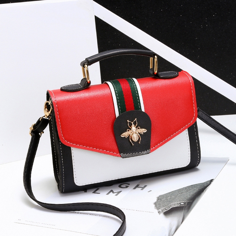The 2022 new Korean-style fresh and fashionable single-shoulder bag and student crossbody bag with contrasting colors from Bee full figure