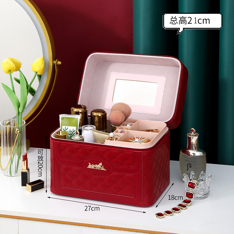 Wholesale of light luxury and practical makeup bags for women with high appearance standards, portable waterproof cosmetics storage boxes, and large-capacity makeup cases Application Scenario