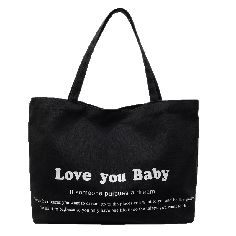 2025 New student class large-capacity commuter tote bag, women's letter fashionable solid color casual underarm single-shoulder bag Item Picture