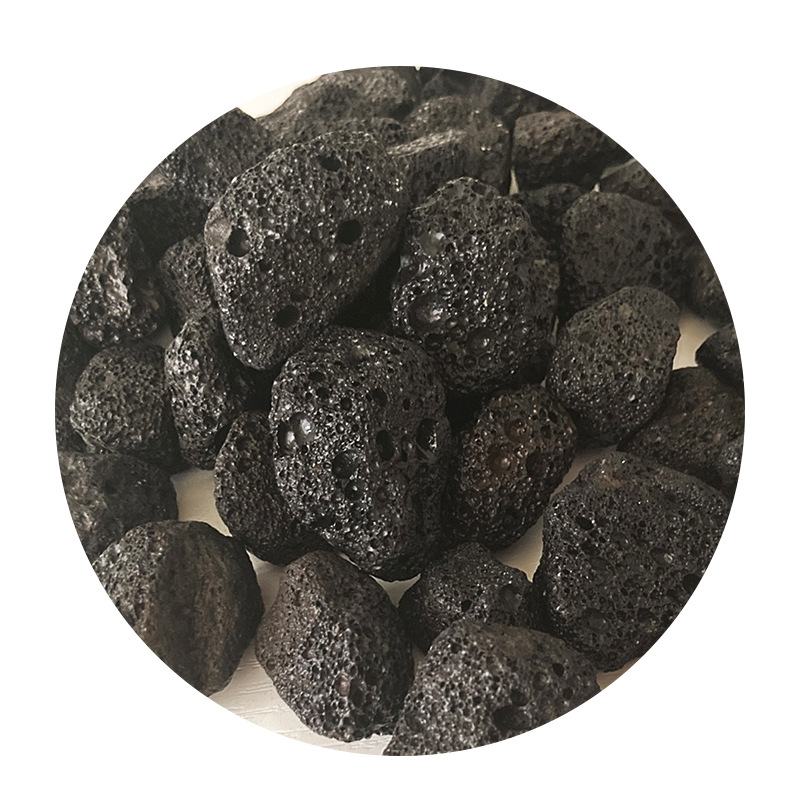 Black volcanic stone manufacturers supply black volcanic stone particles for sewage treatment, volcanic stone filtration, landscaping and soil mixing Item Picture