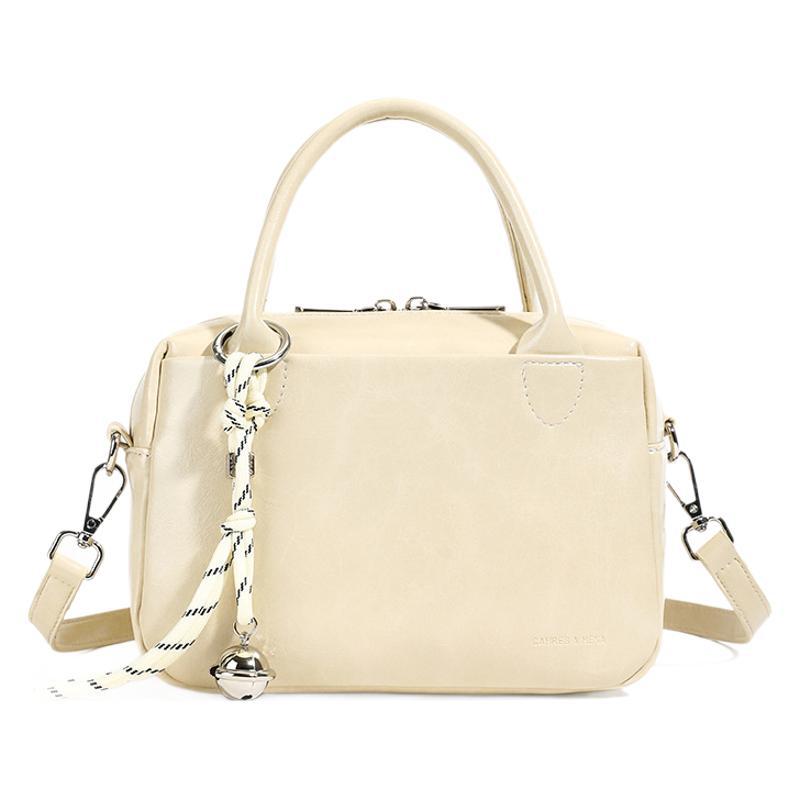 Korean retro hand-held small square bag for women 2025 new style, high-end soft leather, fashionable and versatile, single-shoulder crossbody pillow bag Item Picture
