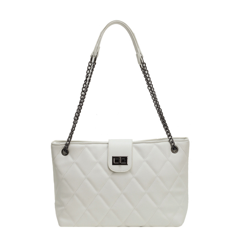 High-end soft diamond-shaped chain bag, large-capacity tote bag, 2024 new style, trendy and versatile single-shoulder armpit bag Item Picture