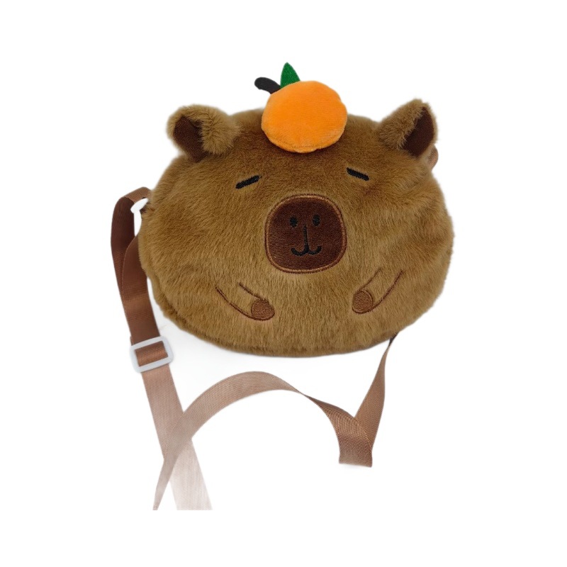 New children's cute water guinea pig plush bag, cartoon doll, Kabipala single-shoulder bag, claw machine doll handbag Item Picture