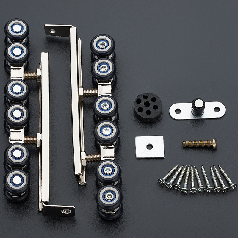 Sliding door wheels, roller tracks, sliding door guide rails, hanging wheels, hanging doors without lower rails, accessories, balcony, kitchen glass doors Specification drawing