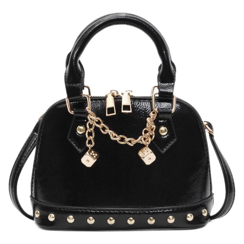 2025 New niche design, high-end champagne rivet hand-held shell bag, fashionable and stylish for women, single-shoulder crossbody bag Item Picture