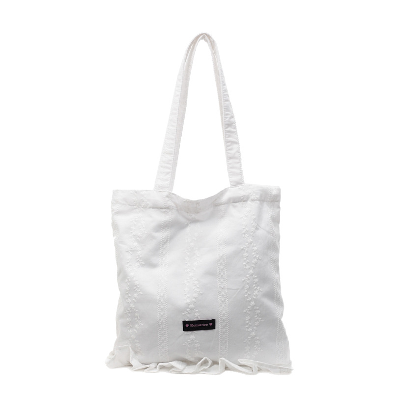 Korean style Instagram simple cloth bag with large capacity bucket bag for women, 2025 new fashionable work commute casual single-shoulder bag Item Picture