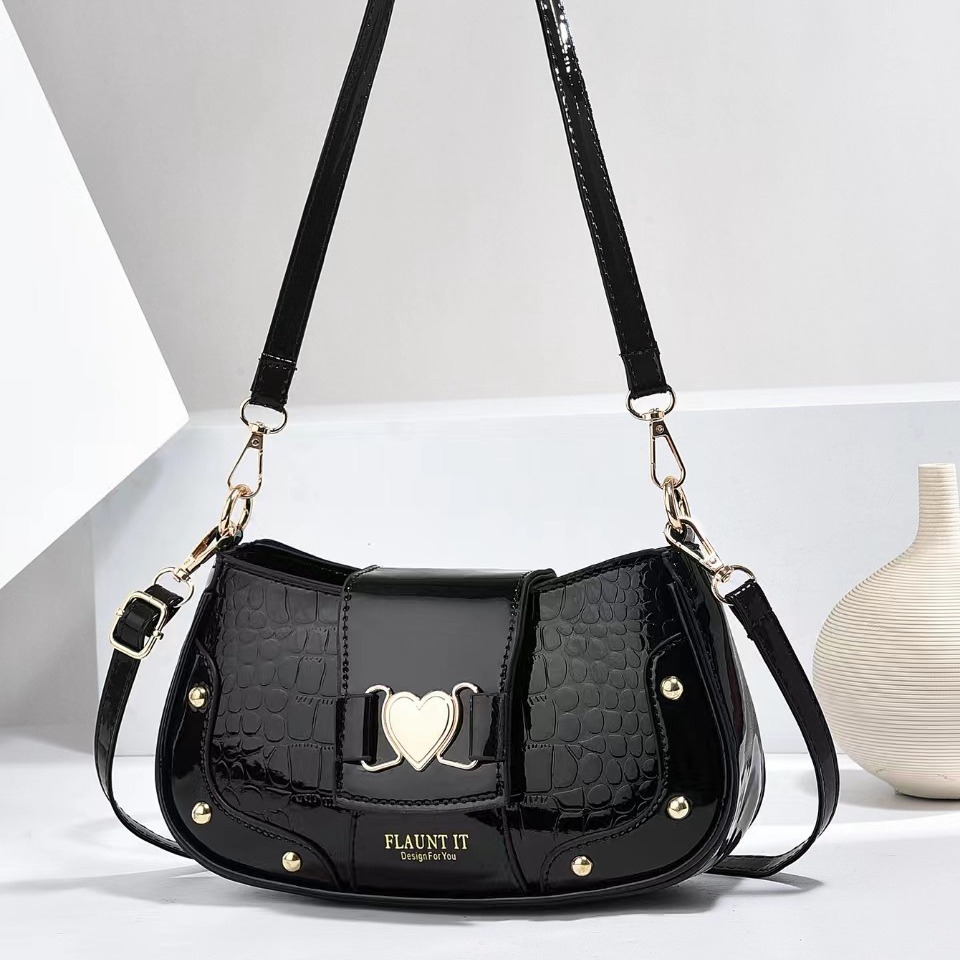 A new, stylish, mini and niche PU women's bag with a shiny leather bag for women Item Picture
