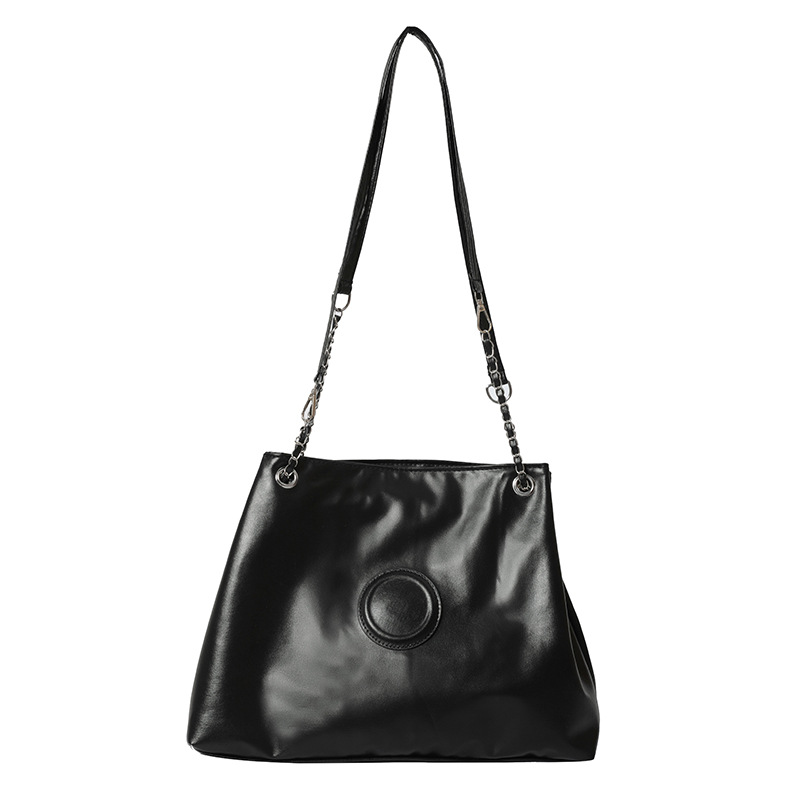 Tote bag, a large-capacity, simple, soft leather, and niche single-shoulder bag for college students with a commuting feel Item Picture
