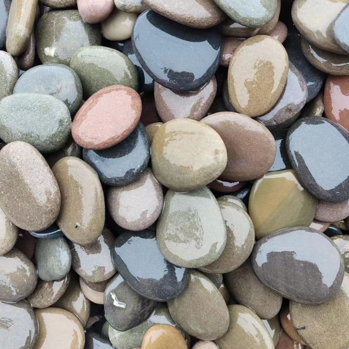 Colorful painting stones, painted raw stones, children's DIY creative painting stones, hand-painted art painting raw stones, fish tank stones Application Scenario
