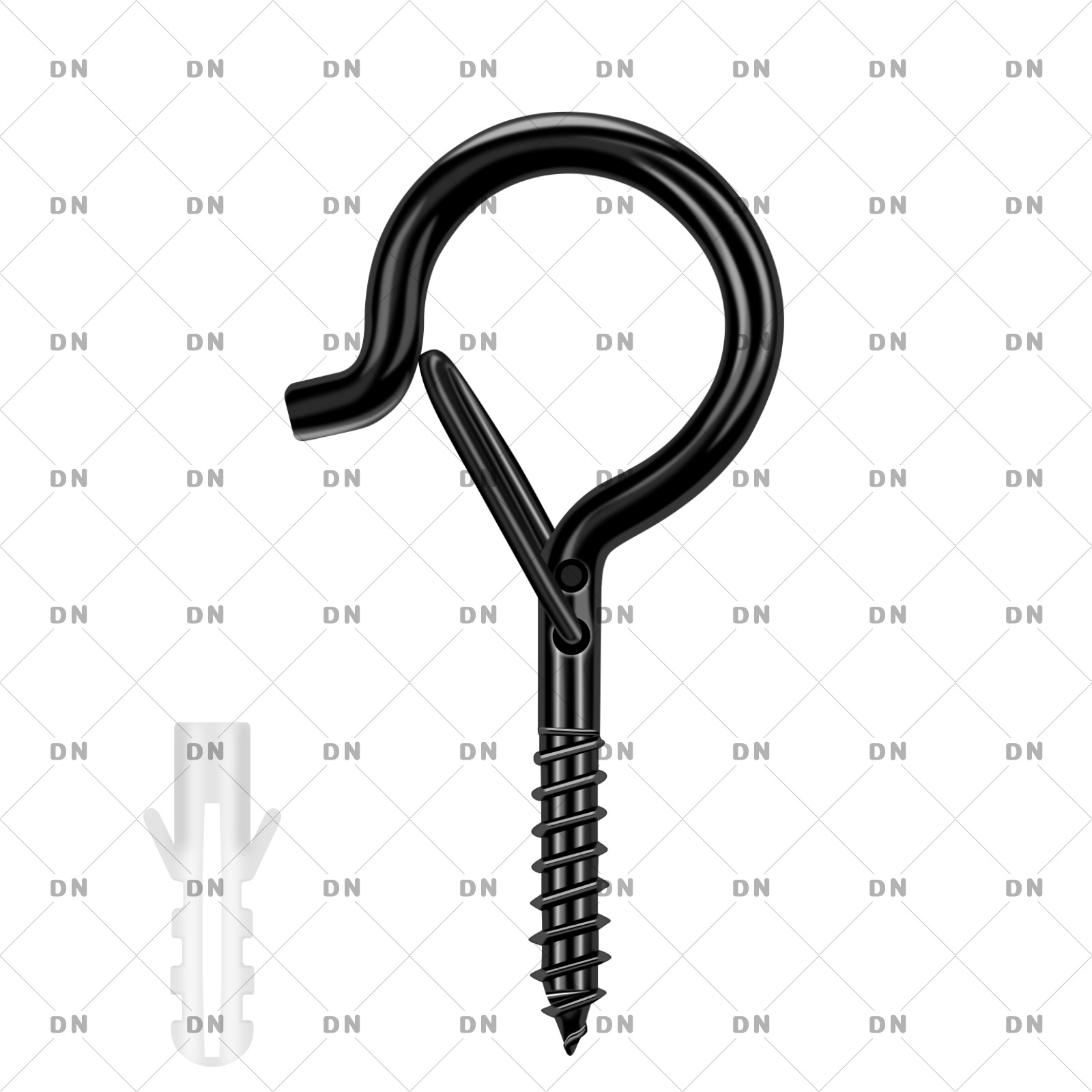 Metal sheep eye hooks, spring buckle hooks, Q-shaped spring hooks, screw hooks, lantern hooks, and hanging hooks full figure