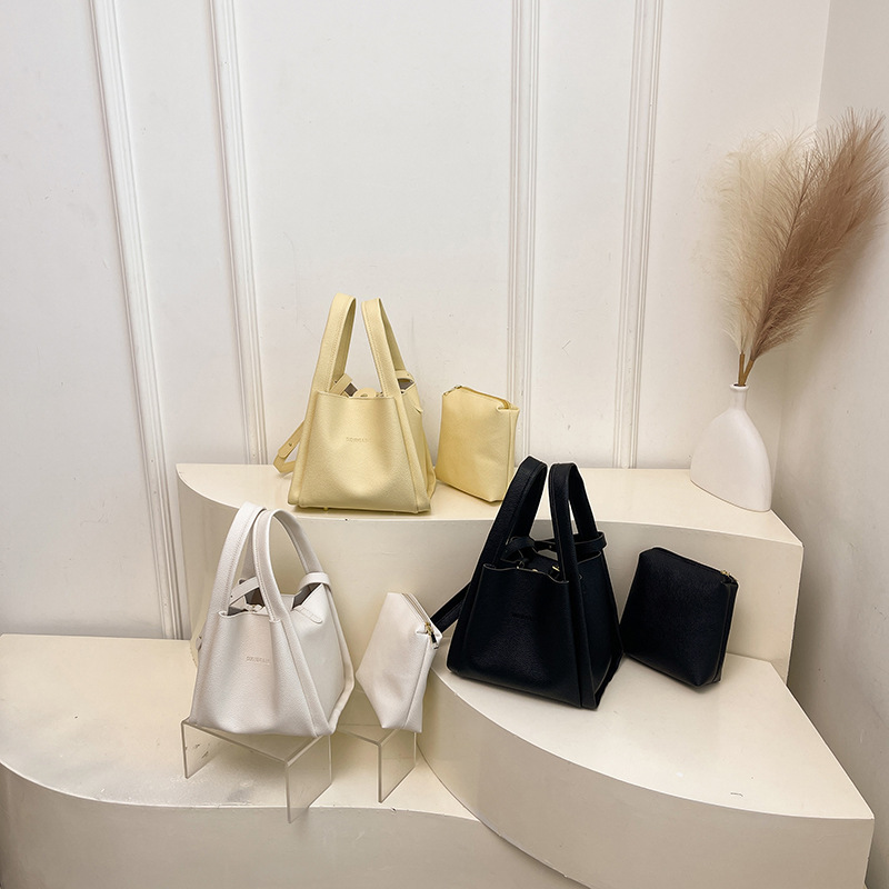 High-end ladies' bag 2025 New style fashionable casual crossbody bag for work and commuting, hand-held vegetable basket bucket bag Application Scenario