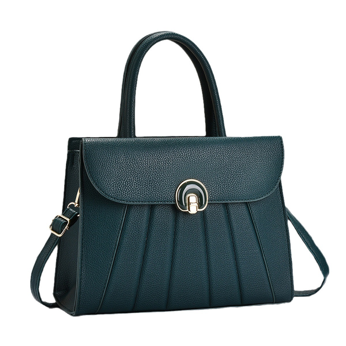 Multi-layer pleated practical crossbody handbag, 2025 new style high-quality large-capacity handbag, cross-border versatile single-shoulder bag Item Picture