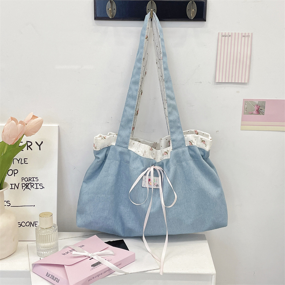5721 High-appearance-level double-sided backpack for women, 2025 New Design sense bow travel bag, student single-shoulder bag details Picture