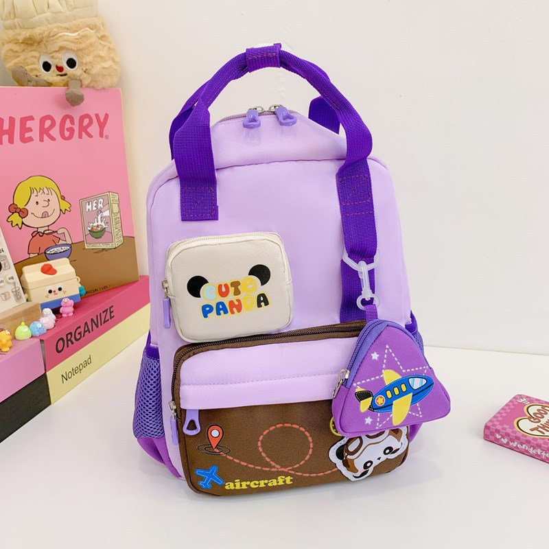 New kindergarten school bags, boys' and girls' backpacks, fashionable, cartoon and cute, children's lightweight backpacks, cross-border trade details Picture