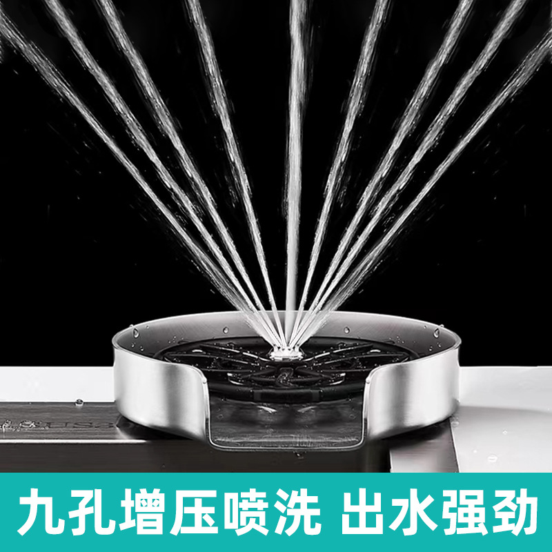 304 stainless steel high-pressure cup washer sink, household coffee and milk tea bar counter, bar, commercial automatic cup rinser details Picture
