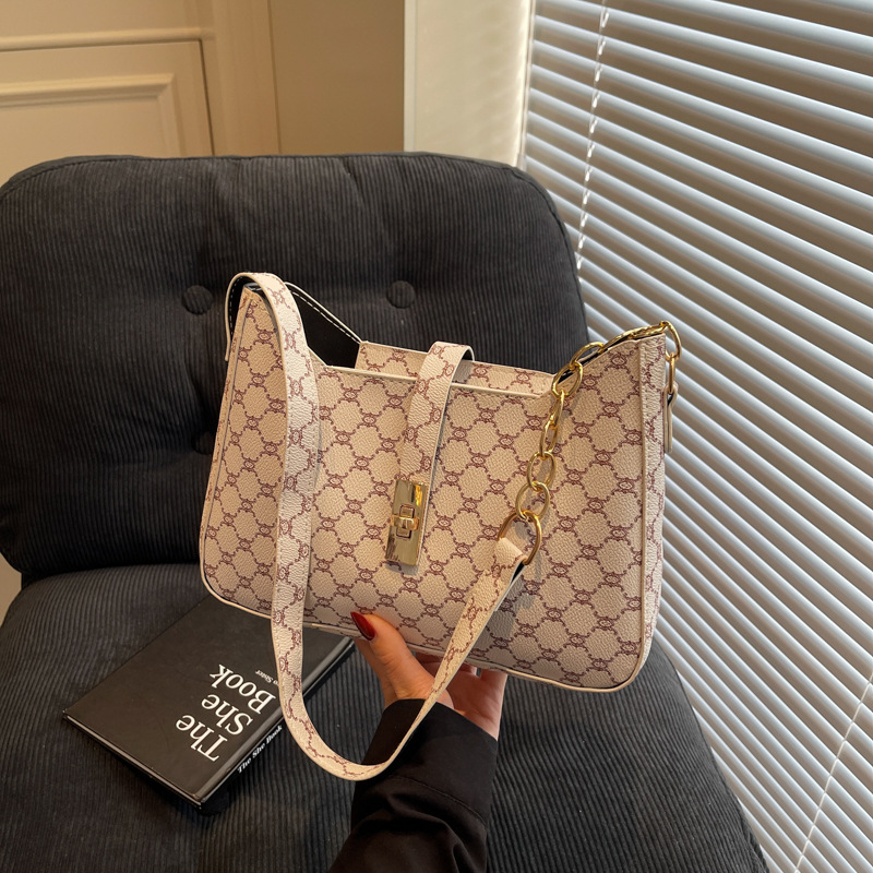 Women's bag 2025 Spring New Style Trendy minimalist retro single-shoulder bag, stylish crossbody bag, underarm chain bag full figure