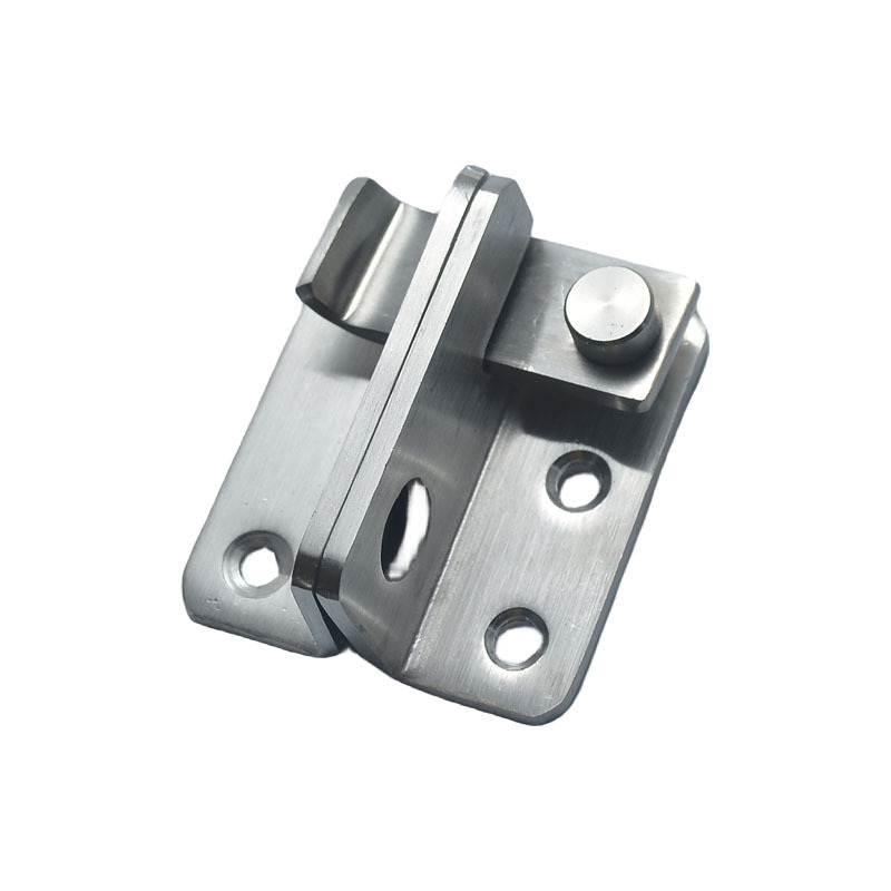 304 stainless steel thickened lock latch, door latch, hanging lock, anti-theft security door bolt, left and right interlocking lock Item Picture