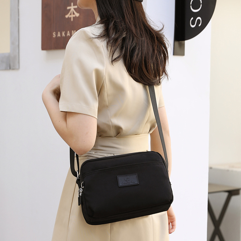 Cross-border exclusive women's fashionable and trendy single-shoulder bag, multi-layer large-capacity crossbody bag, simple and versatile backpack for commuting Specification drawing
