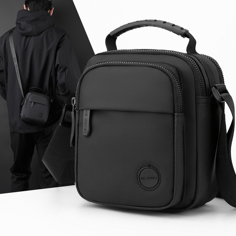 WEPOWER's new men's casual crossbody bag, outdoor functional small bag, versatile and simple men's bag, trendy and cool single-shoulder bag details Picture