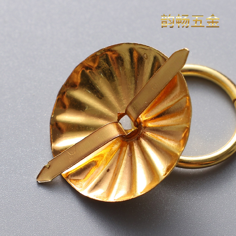 Iron sheet small sun handle, drawer handle, wire ring, round handle, paper box, small wooden box, decorative handle, flat pattern, 2CM Specification drawing