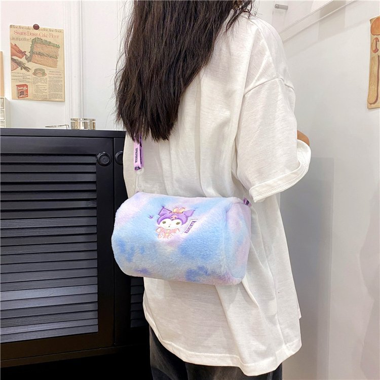 New plush toy, round bucket bag, doll, strawberry bear, Kuromi, foreign trade cartoon claw machine, exchange gift details Picture