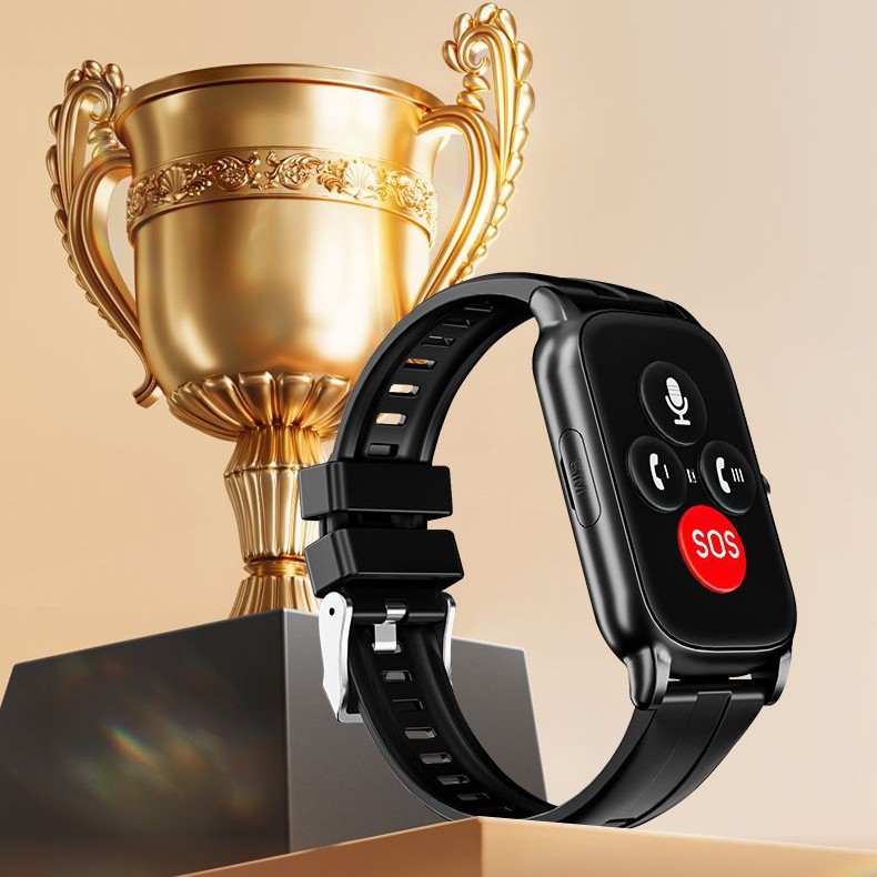 The 4-button elderly positioning smartwatch is anti-loss and wear-resistant full figure
