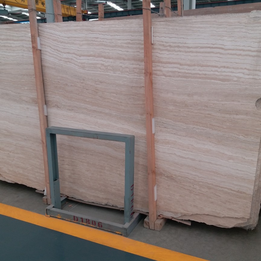 Custom-made natural marble Roman cave stone wall surface, dry-hung stone columns, line window sills, countertop panels, off-white cave stone Application Scenario