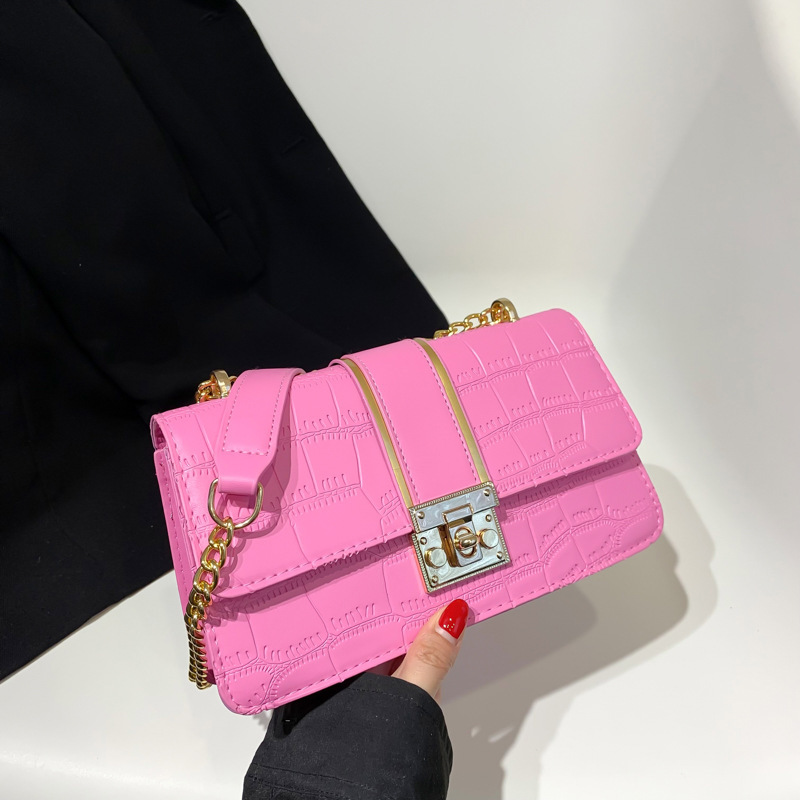 Bags New Autumn Korean style chain bag, trendy texture, casual stone pattern commuting single-shoulder bag details Picture